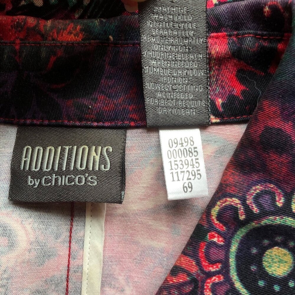 Additions by Chico's Long Sleeve Vibrant Multicolor Blazer Jacket Size 3 (US XL) - Picture 5 of 11